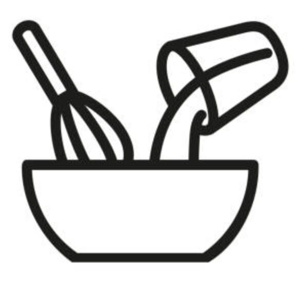 Rozmieszanie pozycji (od 1 do 20 kg) gotowej mieszaniny