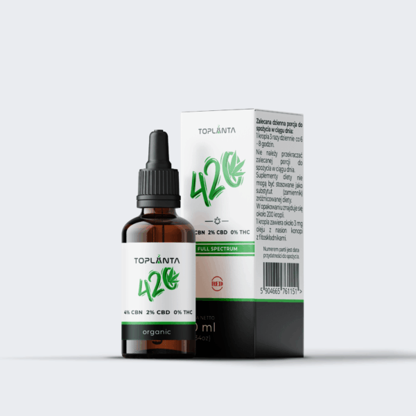CBD 200 mg CBN 400 mg Olejek 10 ml 420 Toplanta