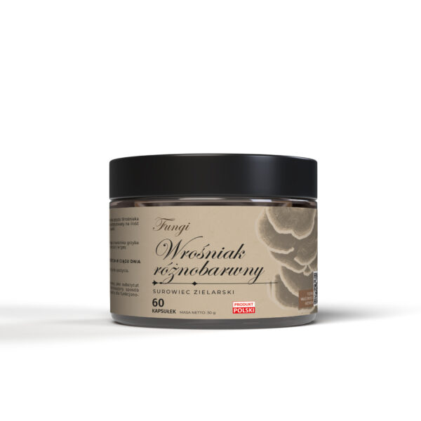 Wrośniak Różnobarwny (Trametes versicolor - Krestin - PSK) – ekstrakt standaryzowany na Krestin ( 38 % ) CERTYFIKAT 60 kaps.