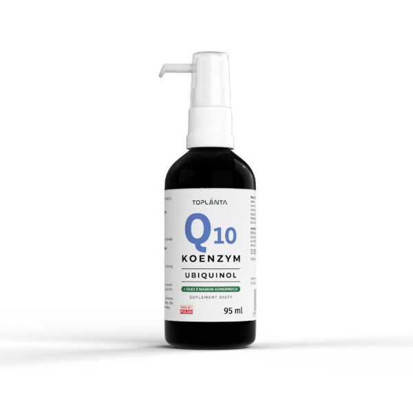 Koenzym Q10 Ubichinol z Olejem z Nasion Konopi - 95 ml z aplikatorem 6000 mg