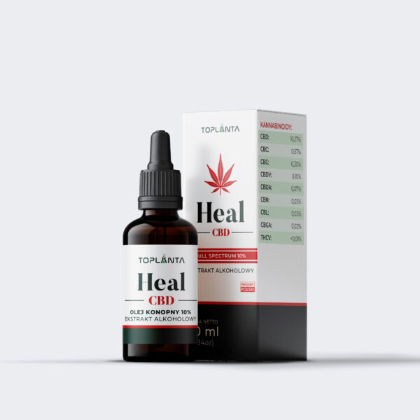 CBD 10% Heal alkoholowa ekstrakcja Certyfikat analizy Toplanta