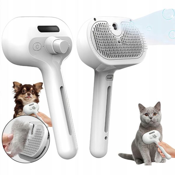 Szczotka PAROWA ELEKTRYCZNA do CZESANIA sierści PSA KOTA SAMOCZYSZCZĄCA
