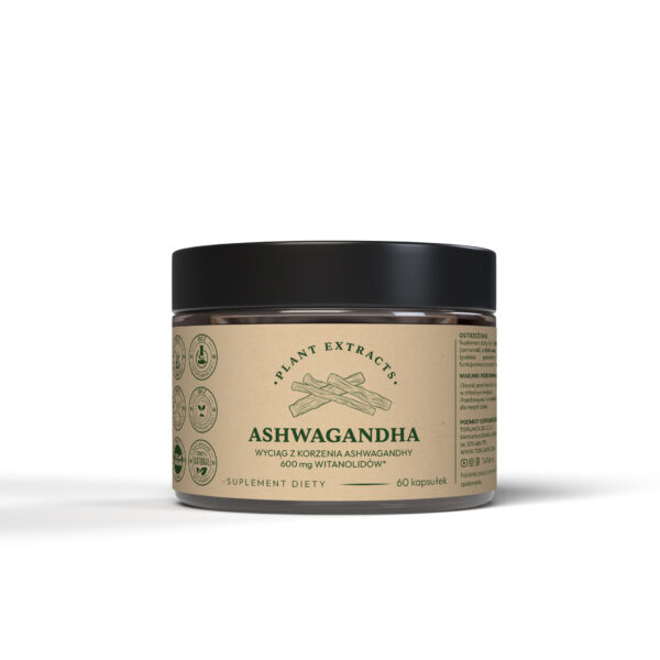 Ashwagandha – kapsułki standaryzowane na witanolidy 60 kaps.