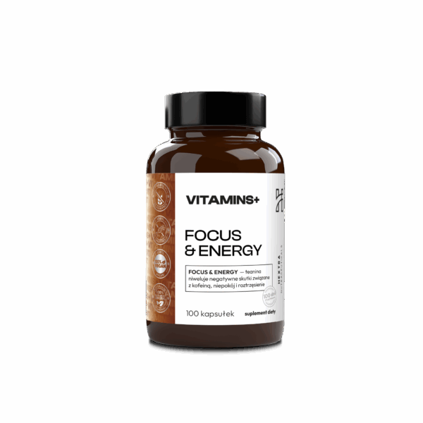 FOCUS & ENERGY 100kaps.x500mg teanina + kofeina + b6 (metylowana forma)