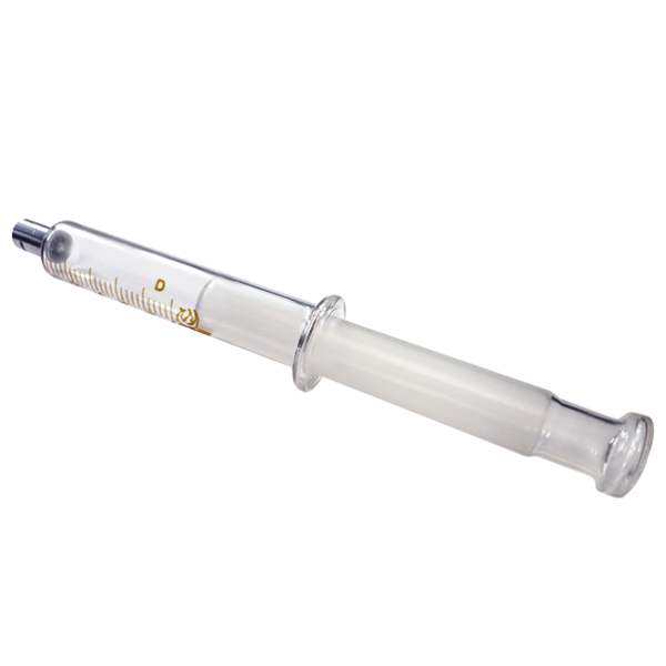 10 ml CAŁA SZKLANA strzykawka medyczna tłoczek na szlifie adapter ze stali