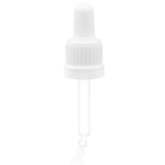 Pipeta szklana do butelki 10 ml - 60 mm biała, 18/415 gwint