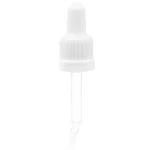 Pipeta szklana do butelki 10 ml - 60 mm biała, 18/415 gwint
