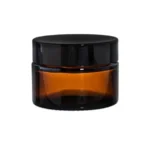 Słoik Szklany 15 ml brąz ochrona UV, czarna zakrętka + stoper - Kosmetyki